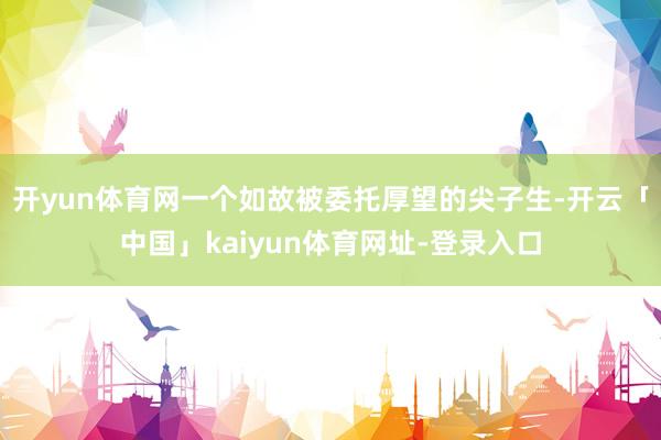 开yun体育网一个如故被委托厚望的尖子生-开云「中国」kaiyun体育网址-登录入口