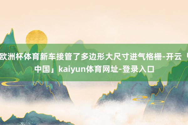 欧洲杯体育新车接管了多边形大尺寸进气格栅-开云「中国」kaiyun体育网址-登录入口
