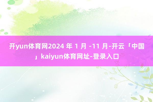 开yun体育网2024 年 1 月 -11 月-开云「中国」kaiyun体育网址-登录入口