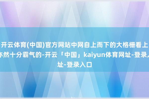 开云体育(中国)官方网站中网自上而下的大格栅看上去亦然十分霸气的-开云「中国」kaiyun体育网址-登录入口