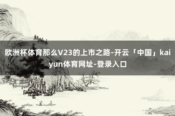 欧洲杯体育那么V23的上市之路-开云「中国」kaiyun体育网址-登录入口