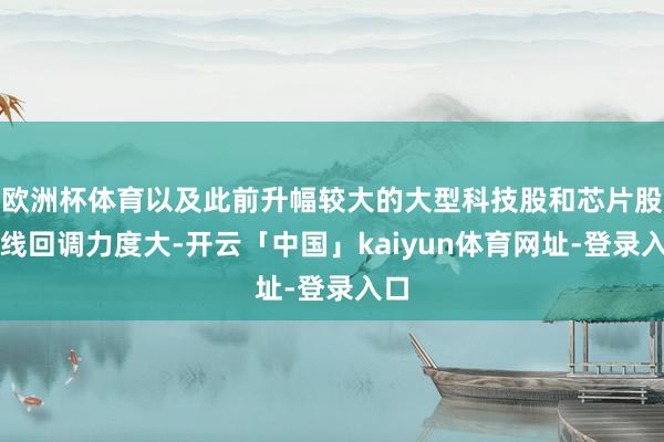 欧洲杯体育以及此前升幅较大的大型科技股和芯片股短线回调力度大-开云「中国」kaiyun体育网址-登录入口