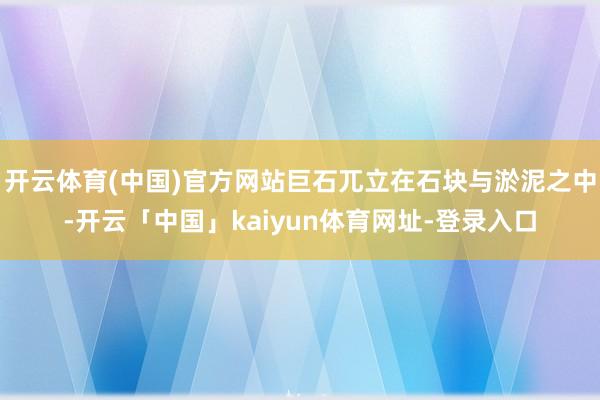 开云体育(中国)官方网站巨石兀立在石块与淤泥之中-开云「中国」kaiyun体育网址-登录入口