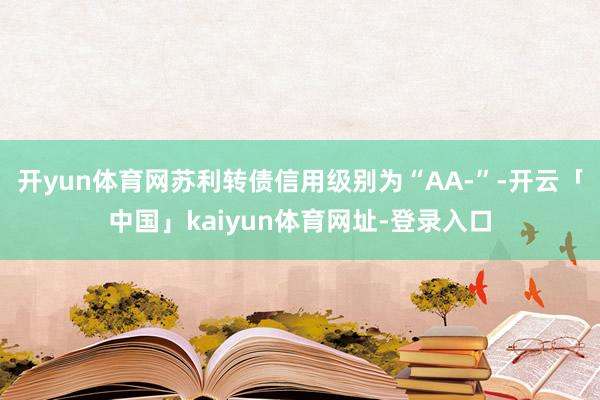开yun体育网苏利转债信用级别为“AA-”-开云「中国」kaiyun体育网址-登录入口