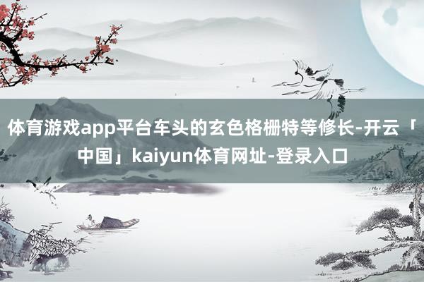 体育游戏app平台车头的玄色格栅特等修长-开云「中国」kaiyun体育网址-登录入口