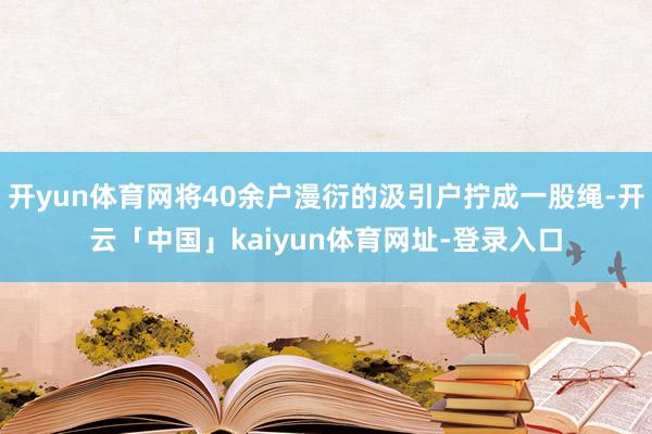 开yun体育网将40余户漫衍的汲引户拧成一股绳-开云「中国」kaiyun体育网址-登录入口