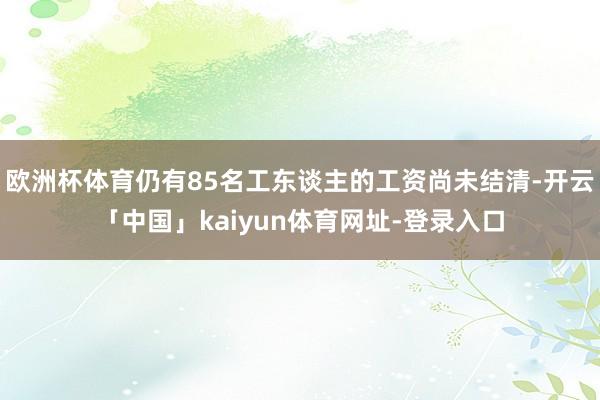 欧洲杯体育仍有85名工东谈主的工资尚未结清-开云「中国」kaiyun体育网址-登录入口