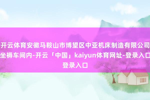 开云体育安徽马鞍山市博望区中亚机床制造有限公司坐褥车间内-开云「中国」kaiyun体育网址-登录入口