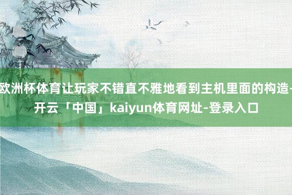 欧洲杯体育让玩家不错直不雅地看到主机里面的构造-开云「中国」kaiyun体育网址-登录入口
