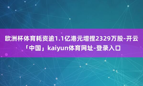 欧洲杯体育耗资逾1.1亿港元增捏2329万股-开云「中国」kaiyun体育网址-登录入口