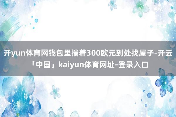 开yun体育网钱包里揣着300欧元到处找屋子-开云「中国」kaiyun体育网址-登录入口