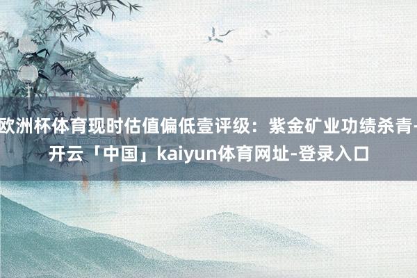 欧洲杯体育现时估值偏低壹评级：紫金矿业功绩杀青-开云「中国」kaiyun体育网址-登录入口