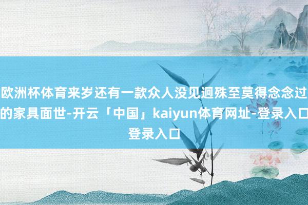 欧洲杯体育来岁还有一款众人没见迥殊至莫得念念过的家具面世-开云「中国」kaiyun体育网址-登录入口