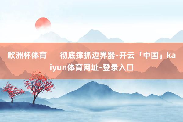 欧洲杯体育      彻底撑抓边界器-开云「中国」kaiyun体育网址-登录入口