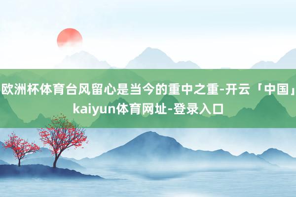 欧洲杯体育台风留心是当今的重中之重-开云「中国」kaiyun体育网址-登录入口