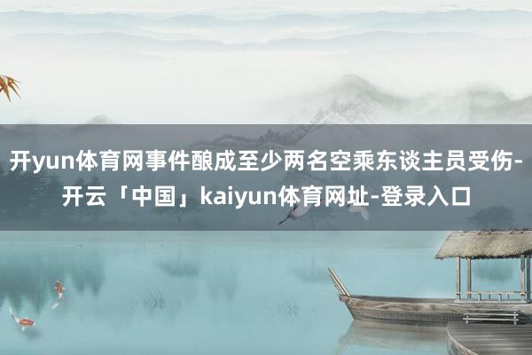 开yun体育网事件酿成至少两名空乘东谈主员受伤-开云「中国」kaiyun体育网址-登录入口