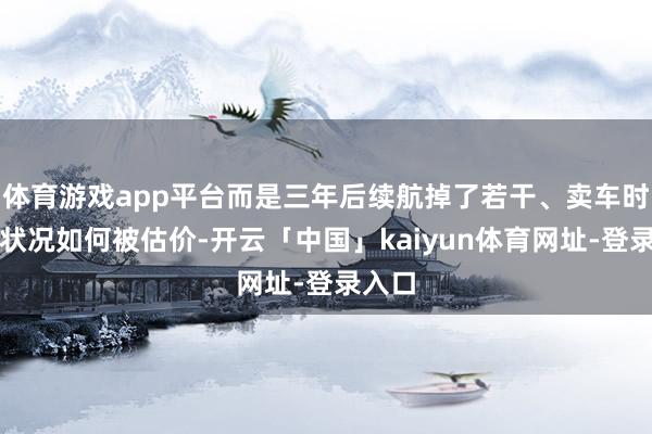 体育游戏app平台而是三年后续航掉了若干、卖车时电板状况如何被估价-开云「中国」kaiyun体育网址-登录入口